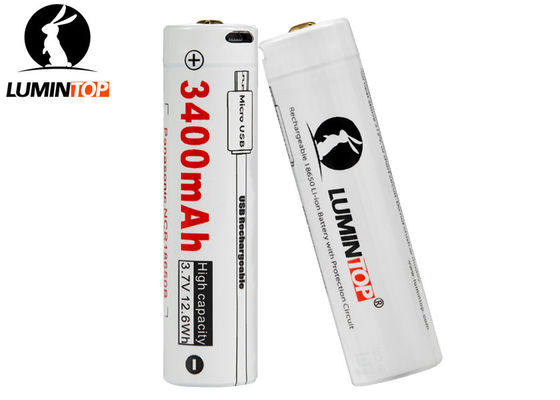 China Wieder aufladbare 18650 Li Ionenbatterie zuverlässige LED-Taschenlampen-Zusätze USBs fournisseur