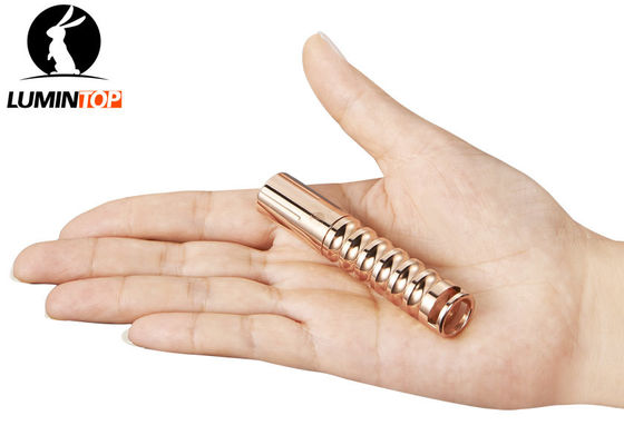 China Rosen-Gold-Lumintop-Kupfer-Wurm-Taschenlampe, geführte Taschen-Fackel AAA Batterie fournisseur