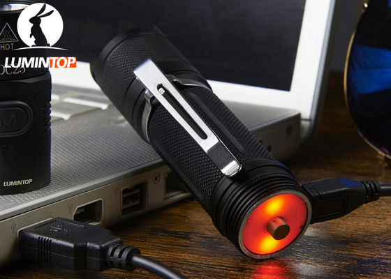 China Tragbare Taschenlampe Lumintop Ed25, wieder aufladbare geführte Fackel USBs mit Indikator der geringen Energie fournisseur